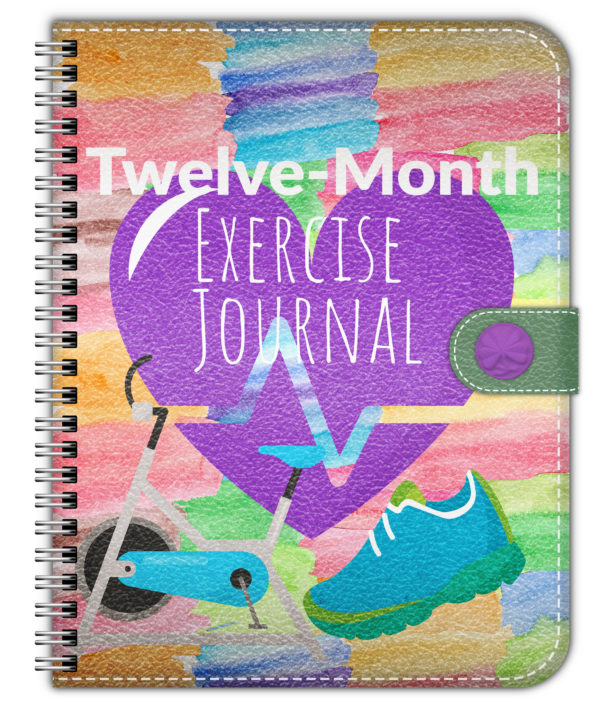 Rainbow Boho Un-Dated Reusable Digital Yearly Exercise Journal Cover