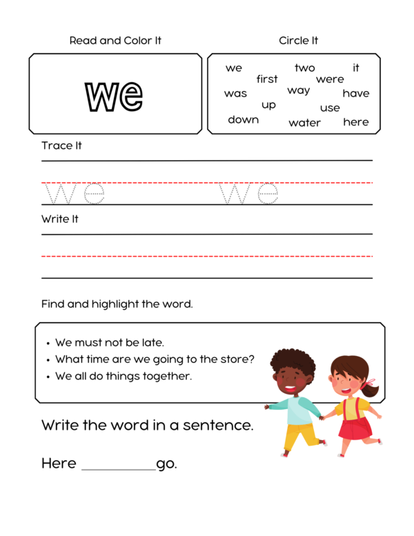 Sight Words Activity Workbook - 100 High Frequency Words - First 100 Fry Sight Words included
