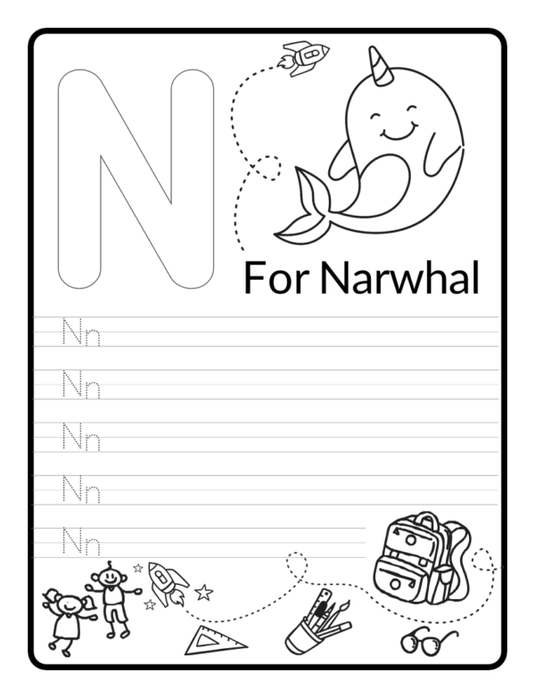 Alphabet Letter Training Coloring Book