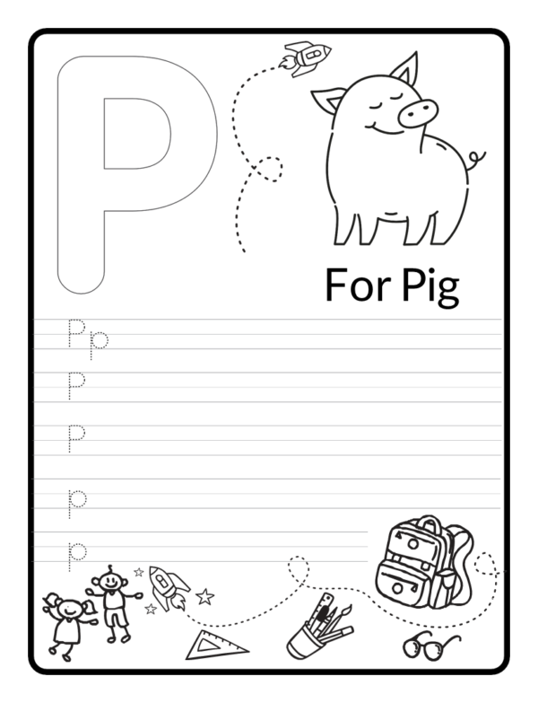 Alphabet Letter Training Coloring Book